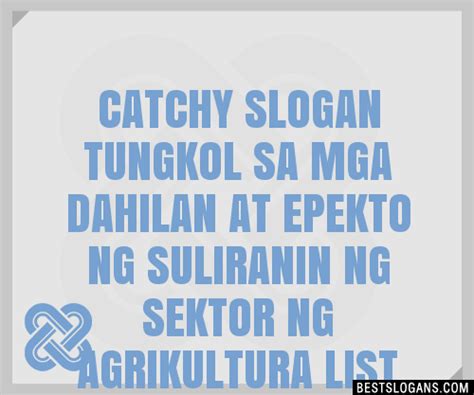 slogan ng agrikultura